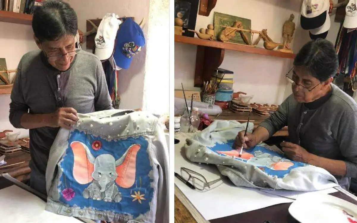 Abuelito diseña chamarra para su nieta y se vuelve viral